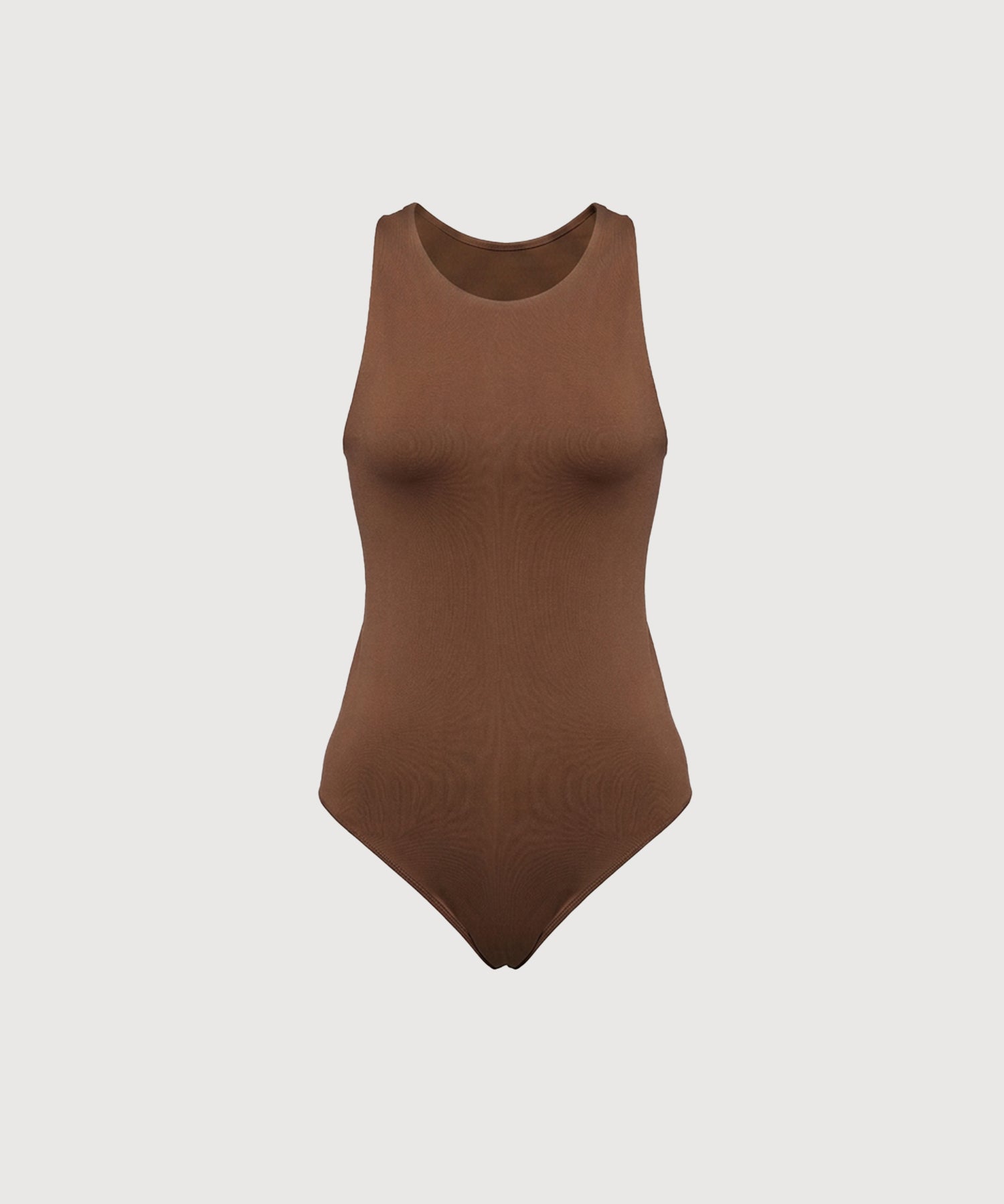 High Neck Bodysuit - Dark Earth