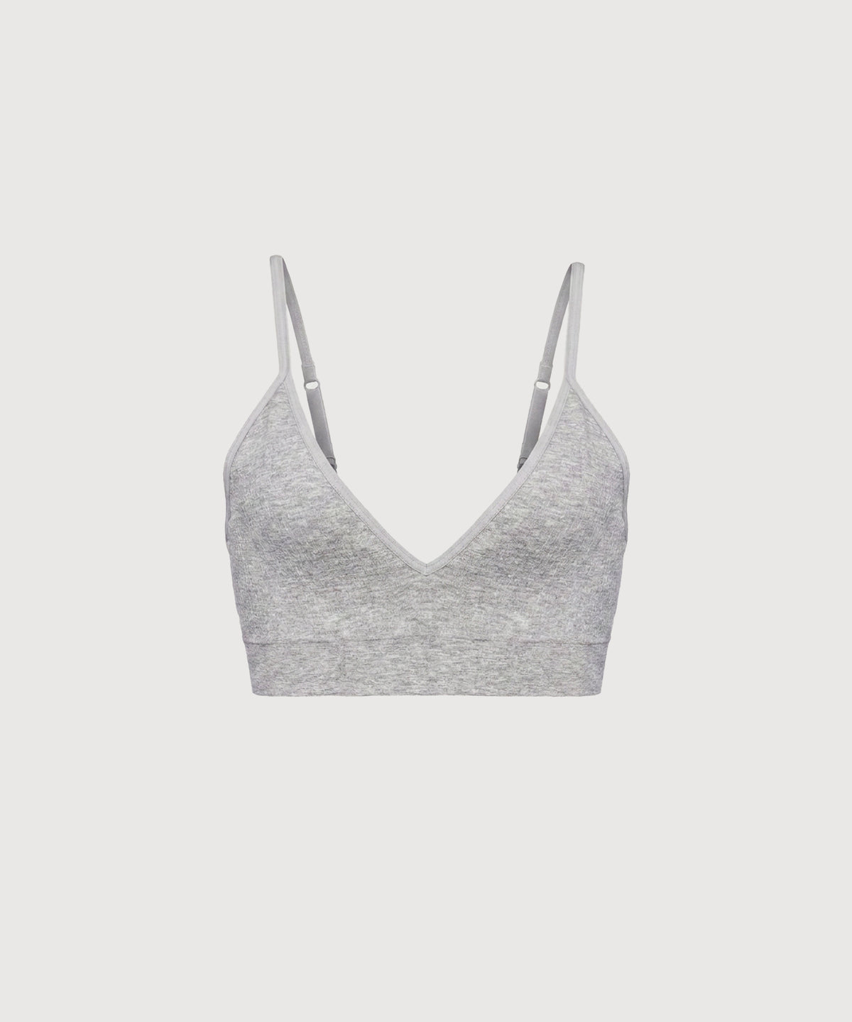 Seamless Cotton Triangle Bra - Heather Grey