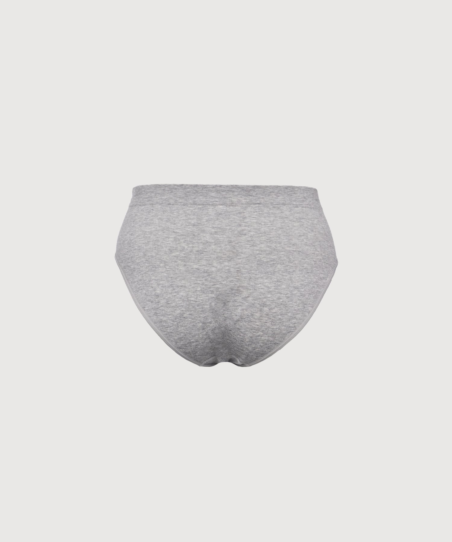 Seamless Cotton High Waist Brief - Heather Grey
