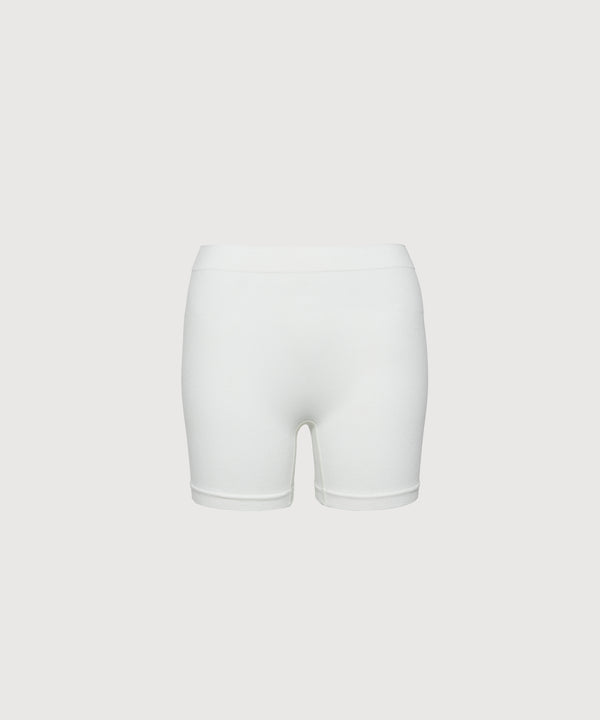 High-Rise Seamless Cotton Boyshorts - Pearl