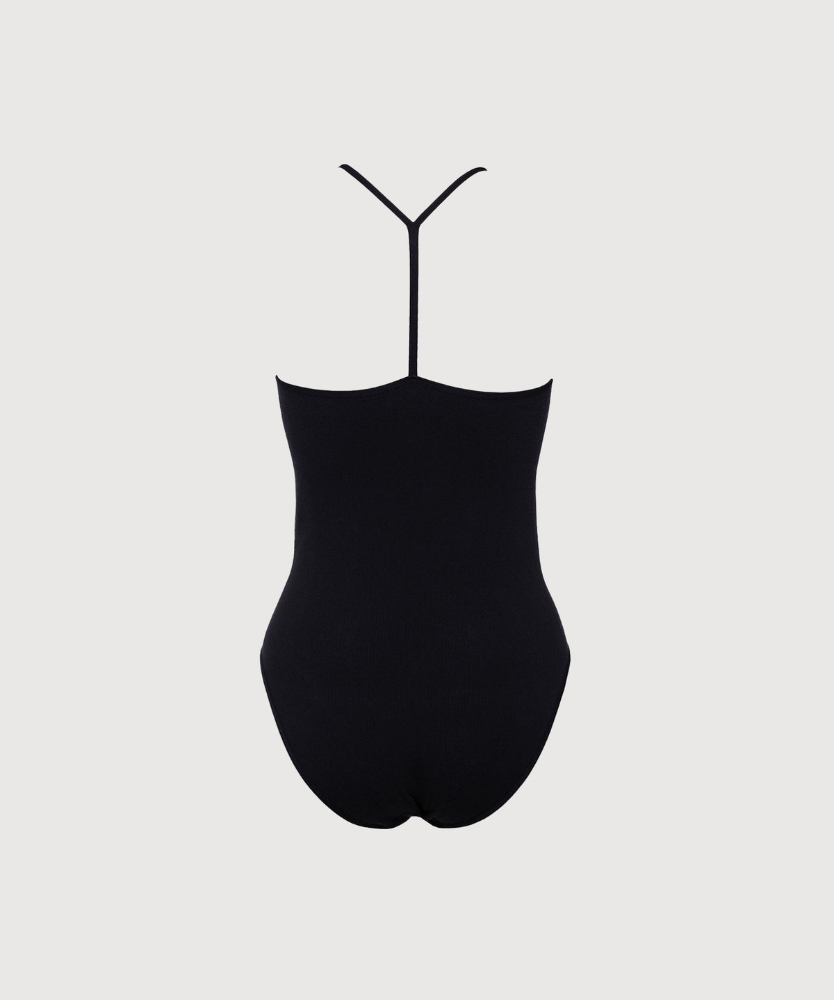 T-Back Seamless Cotton Bodysuit - Black