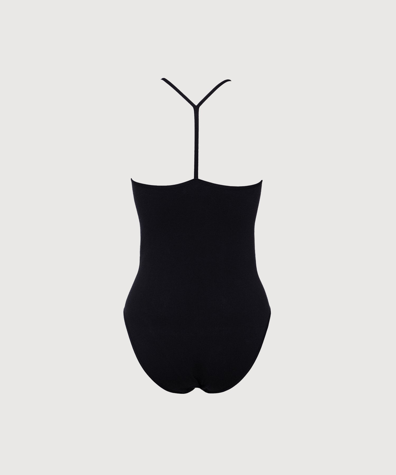 T-Back Seamless Cotton Bodysuit - Black