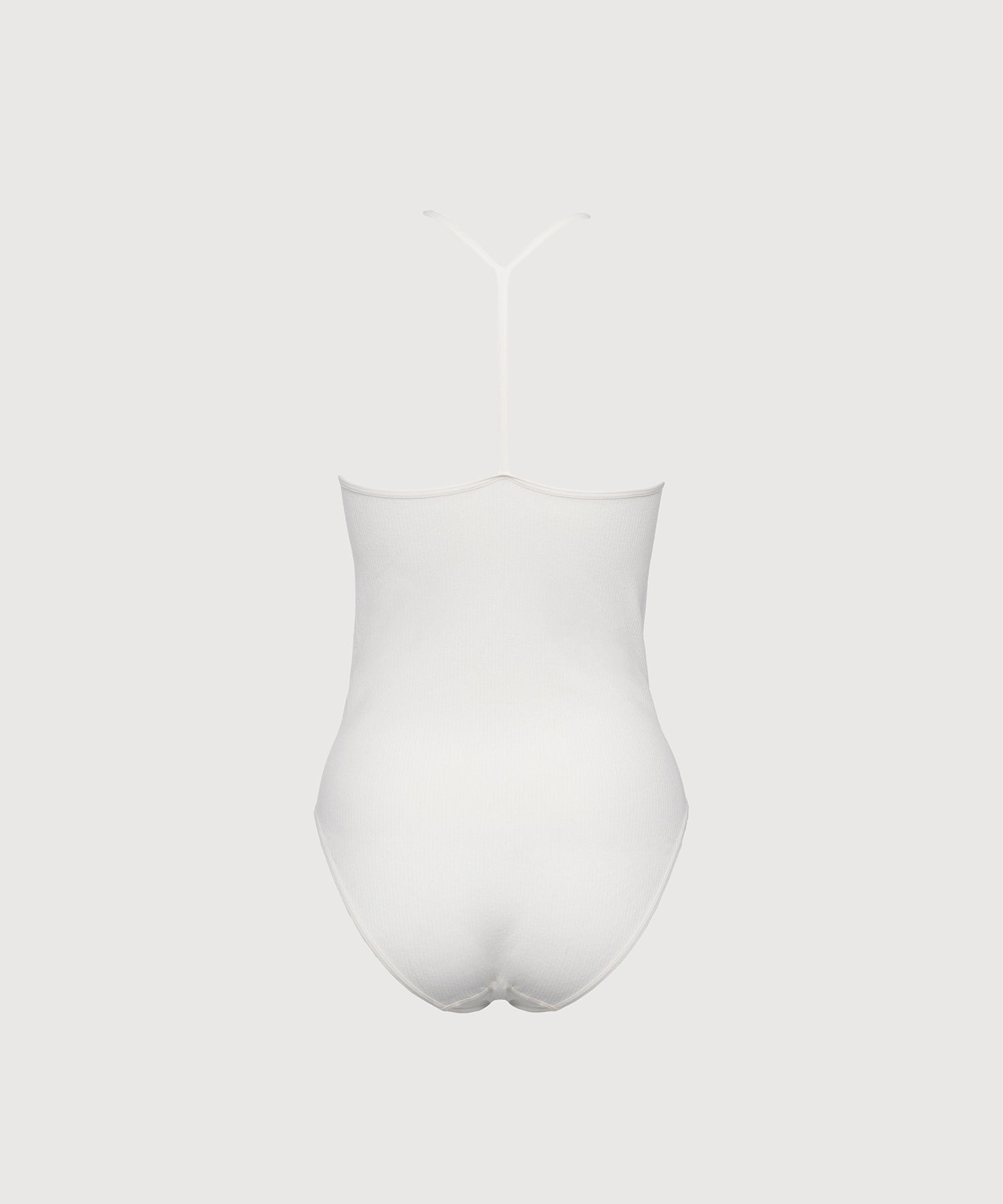 T-Back Seamless Cotton Bodysuit - Pearl