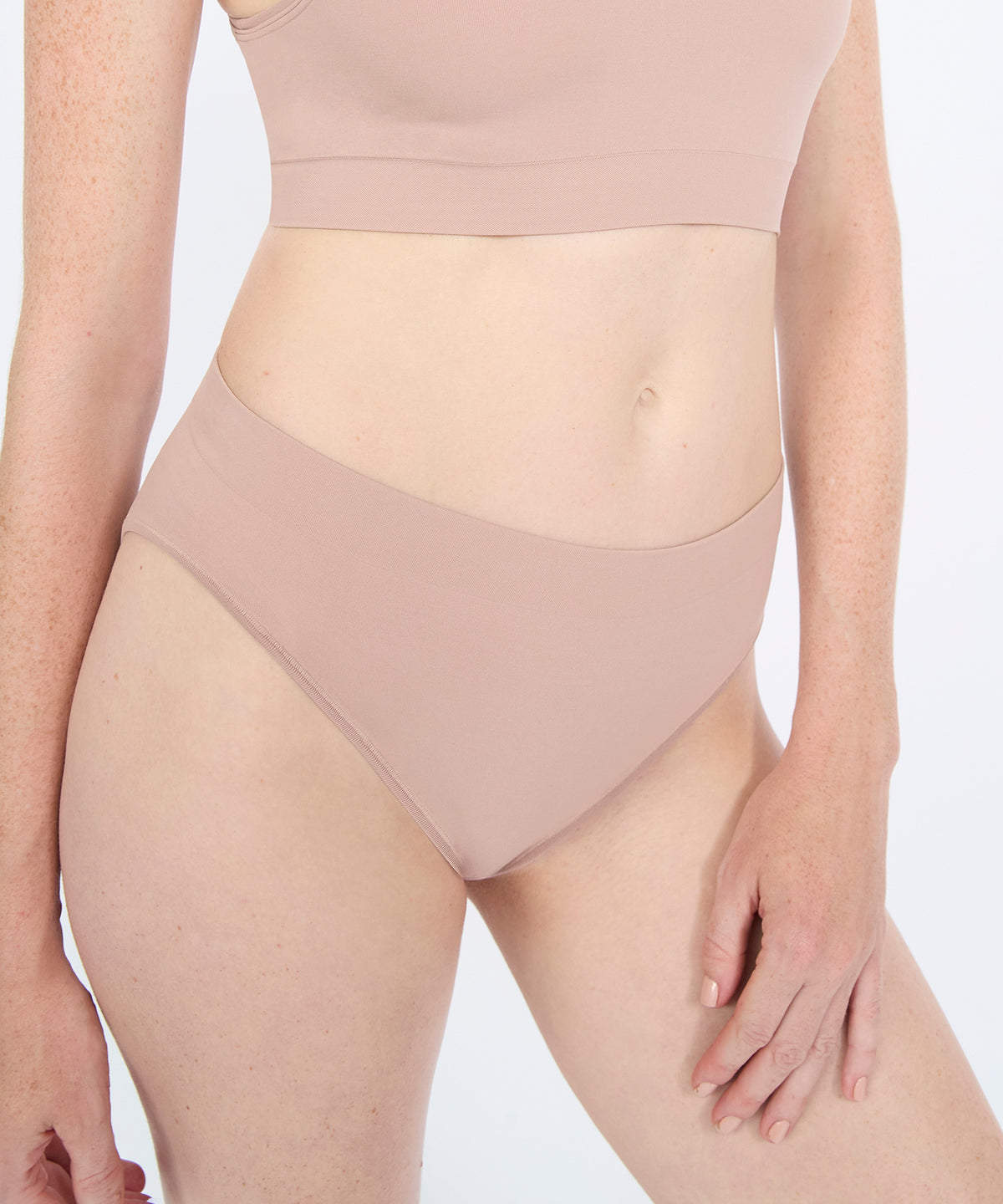 High Waist Brief 3 Pack - Taupe