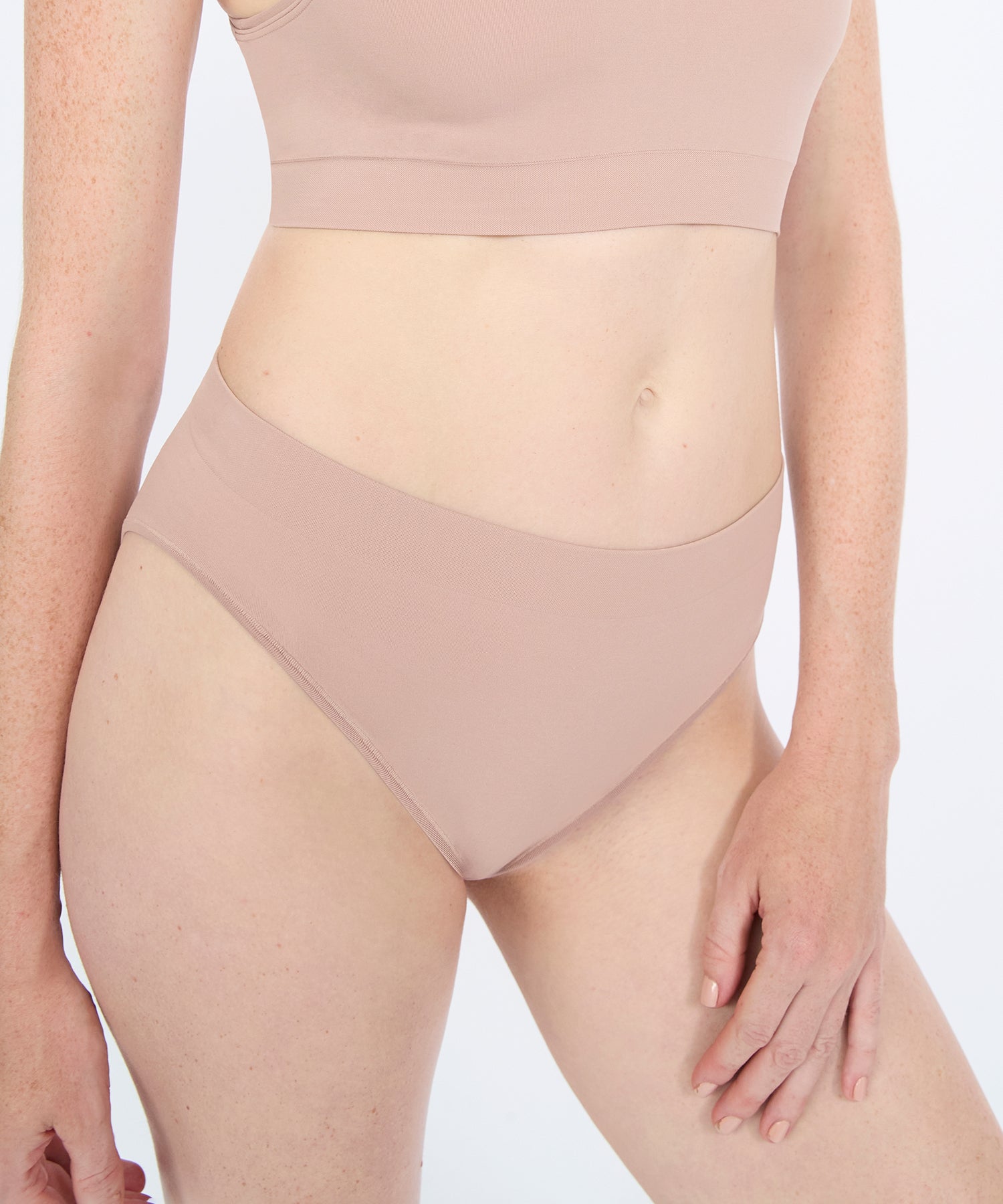 High Waist Brief 3 Pack - Taupe