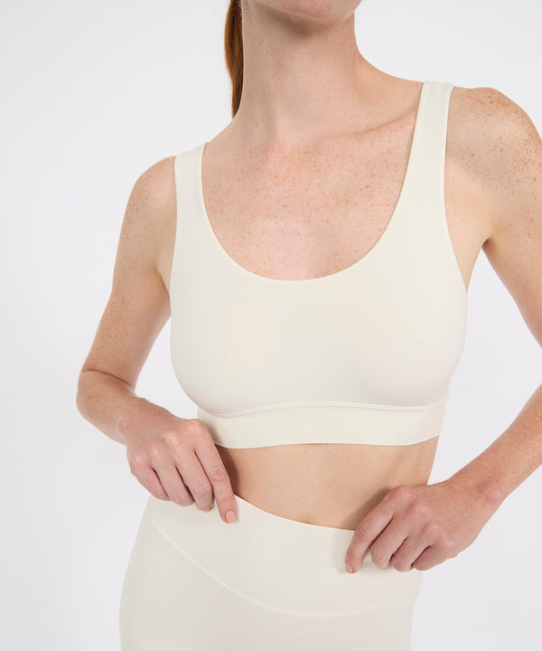 Double Scoop Bra Top - Pearl