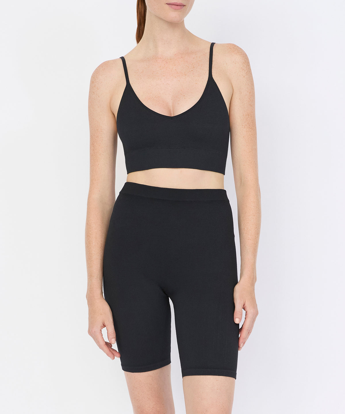 Bianca Rib Bralette - Black