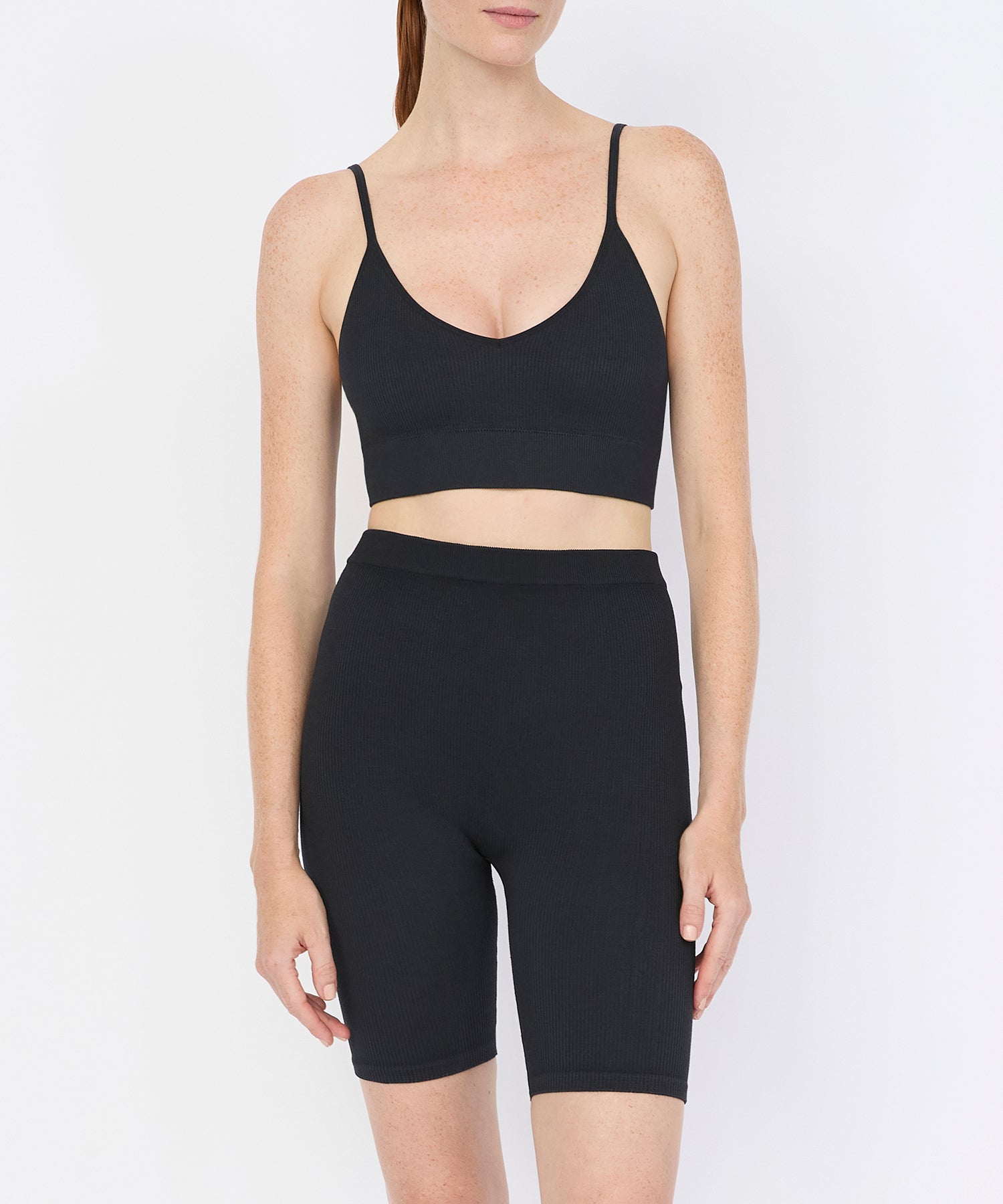 Bianca Rib Bralette - Black