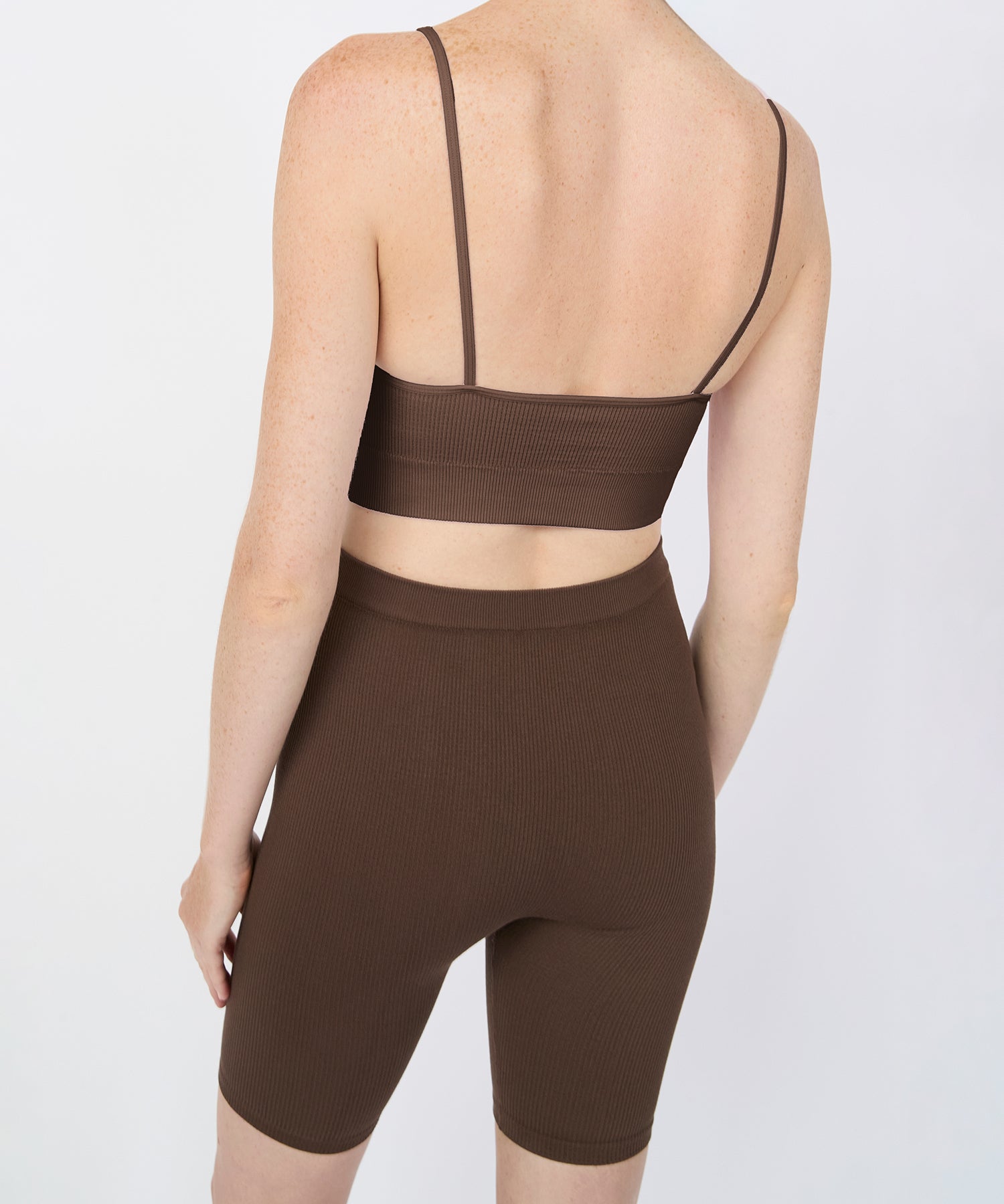 Joanne Rib Short Legging - Acorn