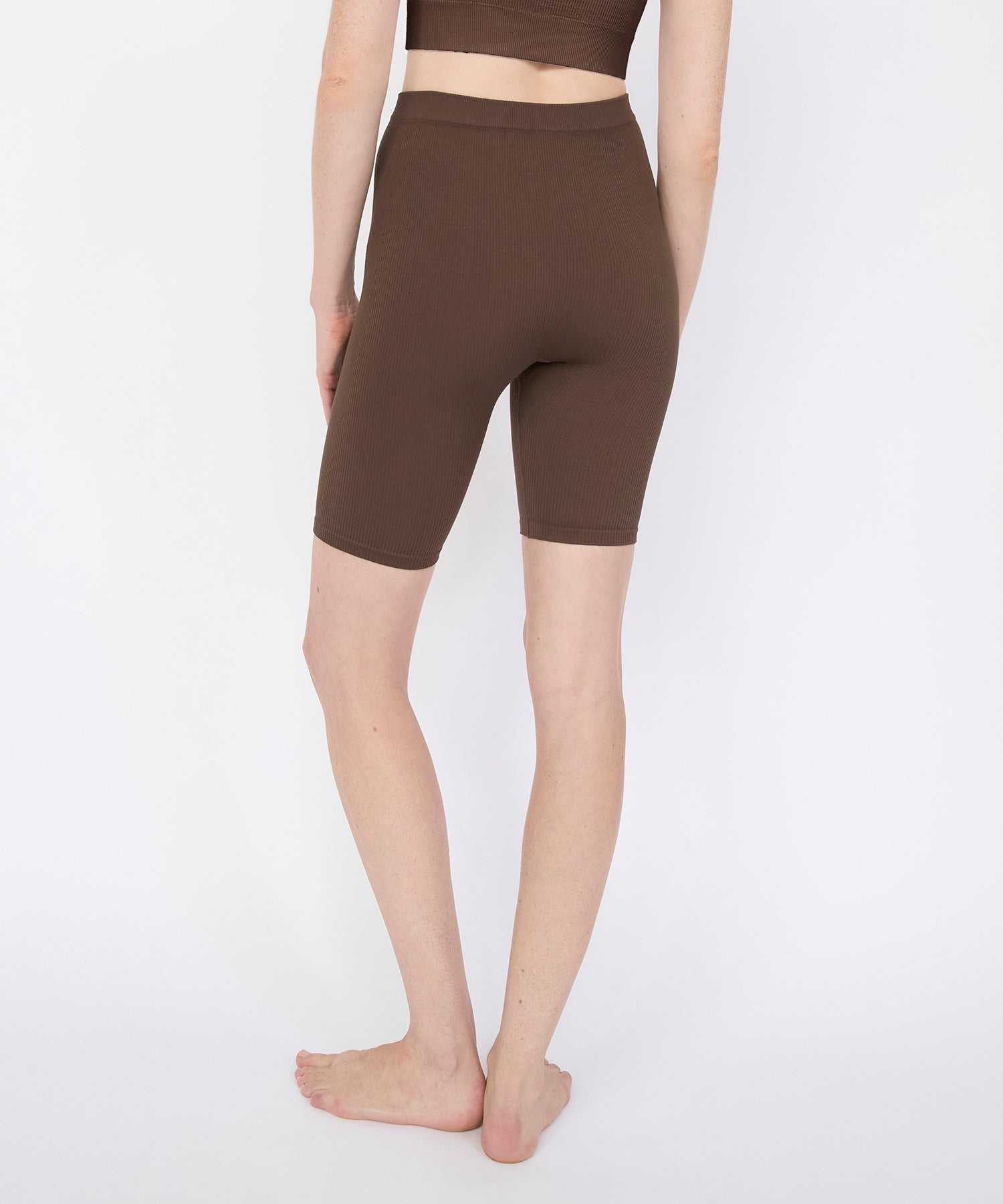 Joanne Rib Short Legging - Acorn