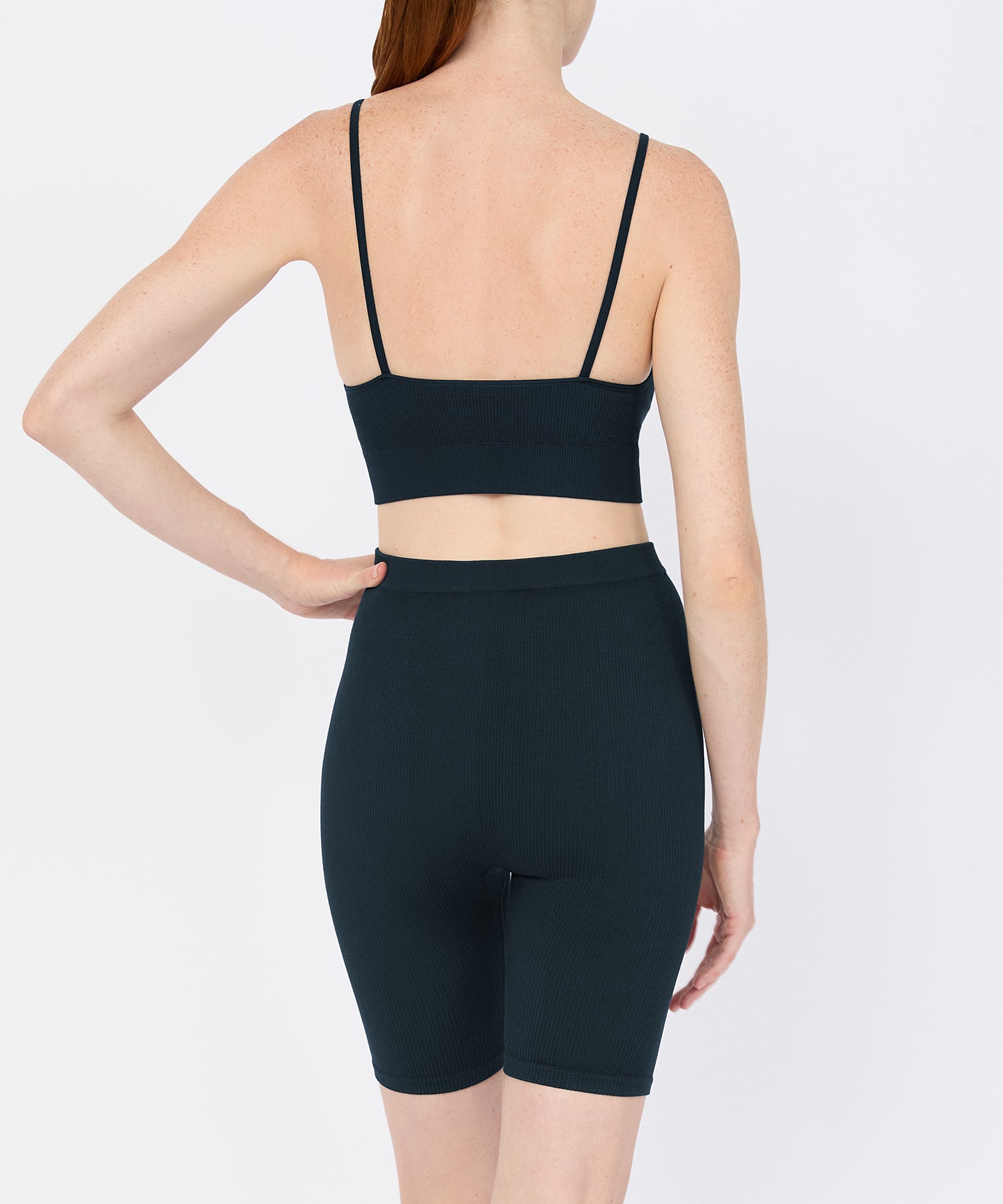 Joanne Rib Short Legging - Navy