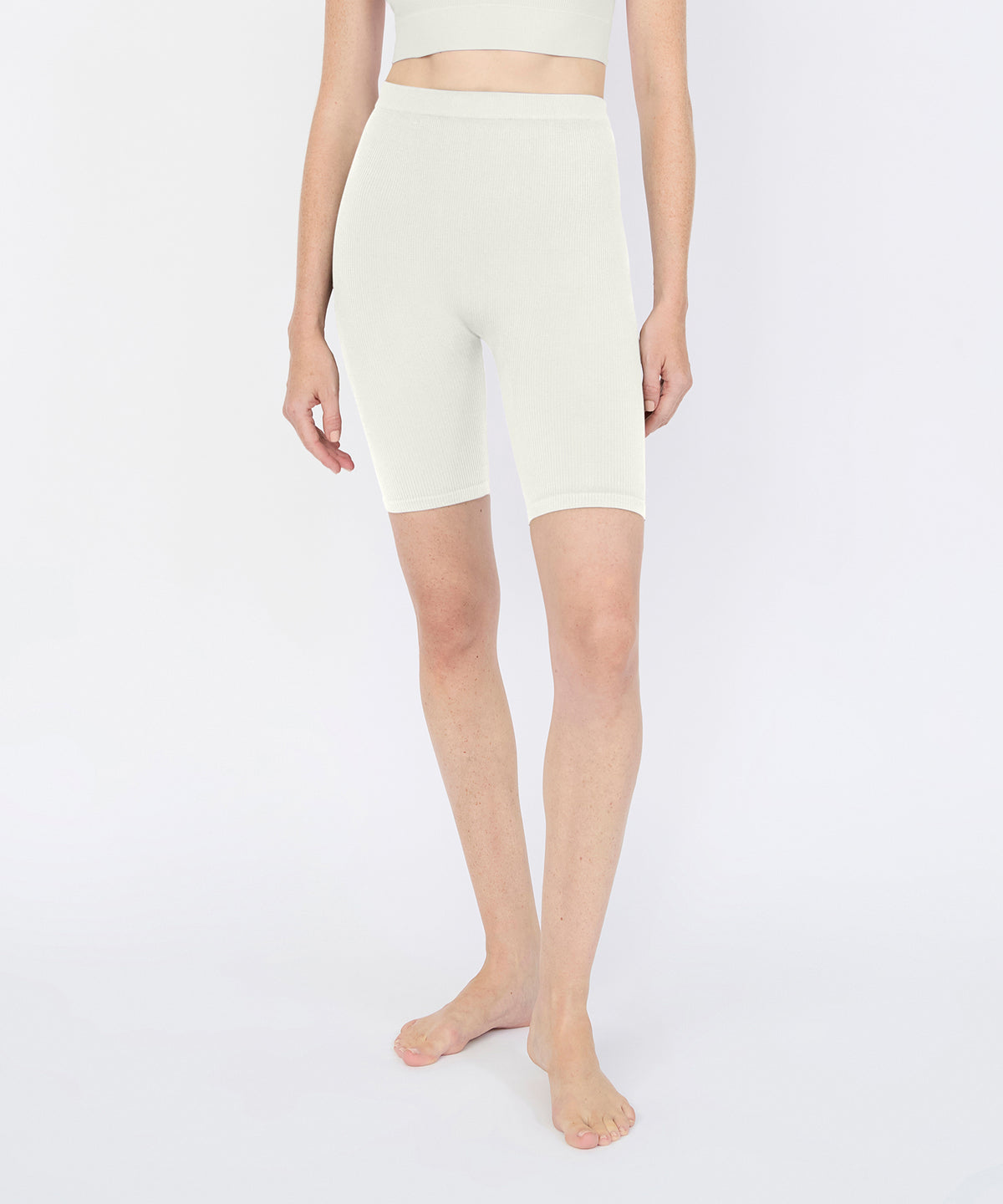 Joanne Rib Short Legging - Pearl