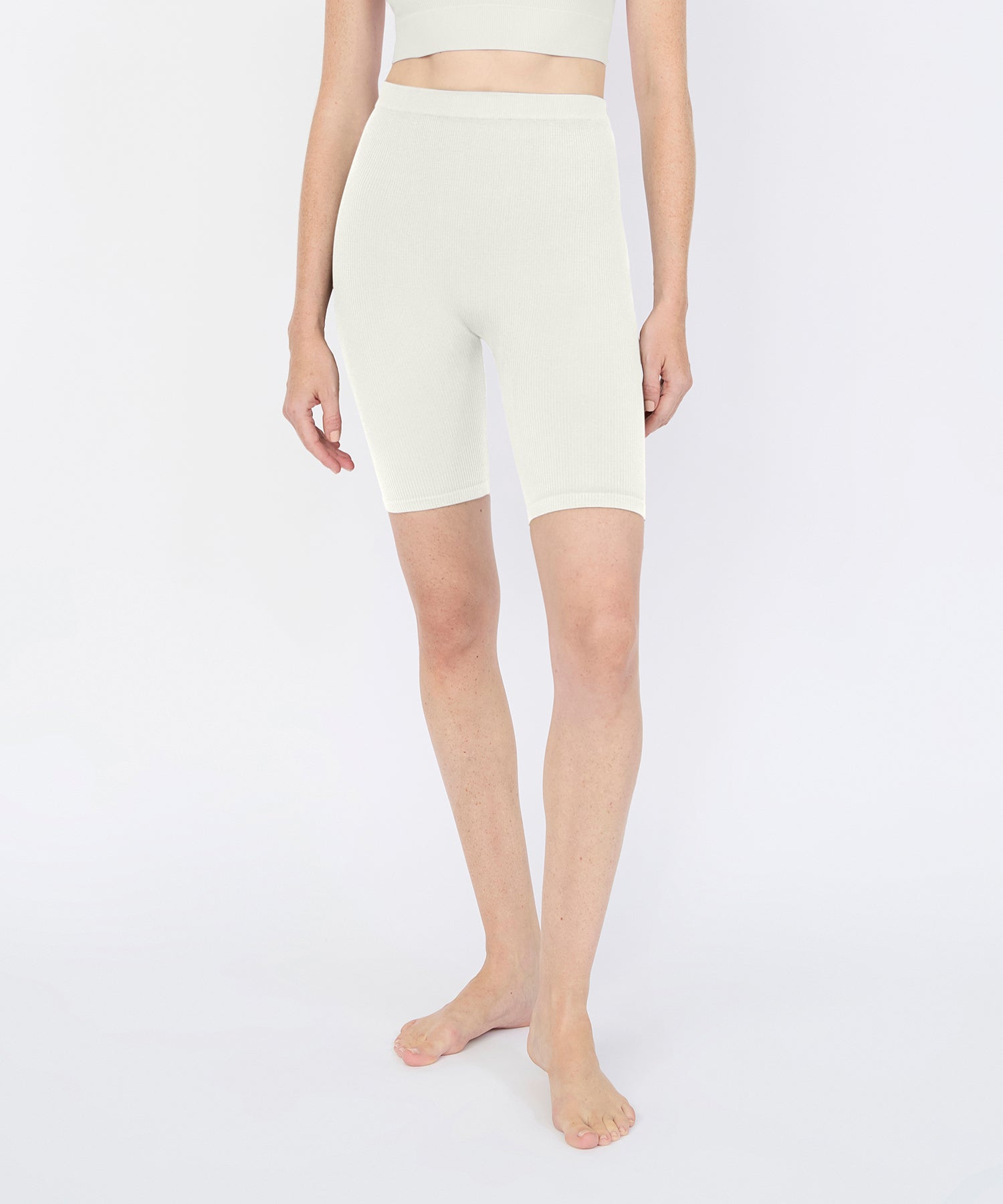 Joanne Rib Short Legging - Pearl