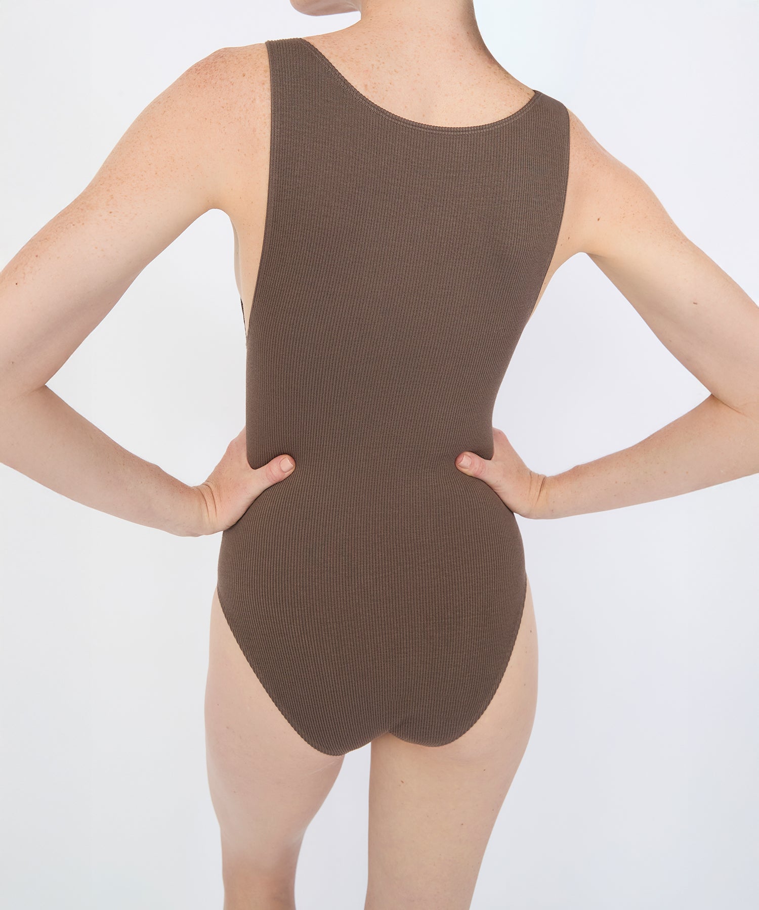 Audrey High Neck Bodysuit - Acorn