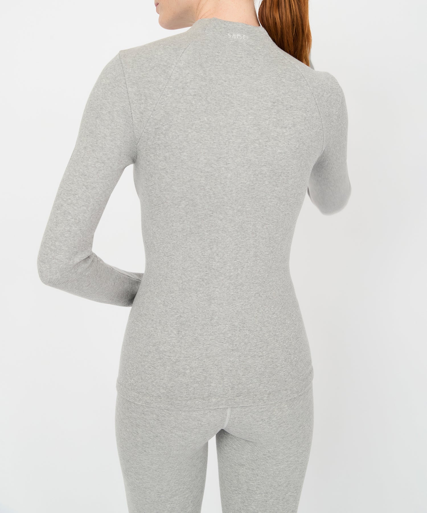 Juliette Seam Full Zip Jacket - Grey Melange