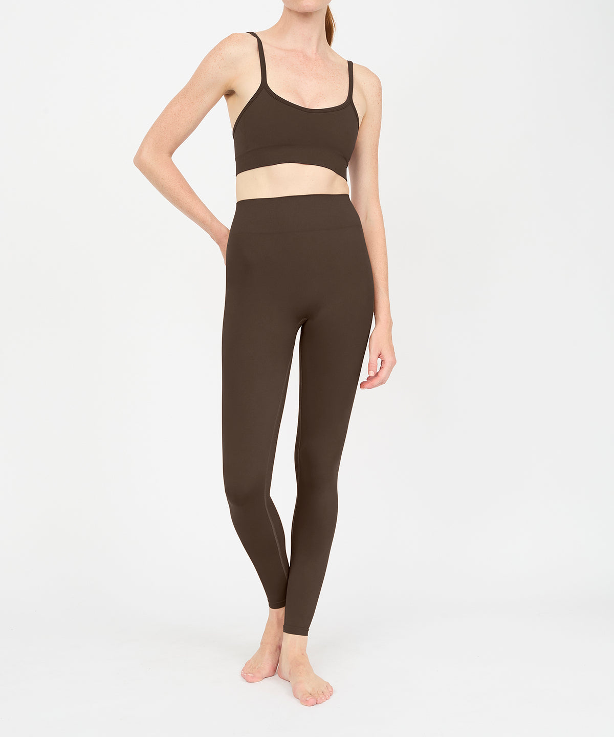 Form Movement V Neck Bra - Acorn