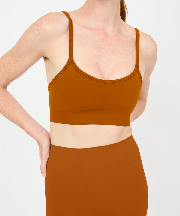 Form Movement V Neck Bra - Terracotta